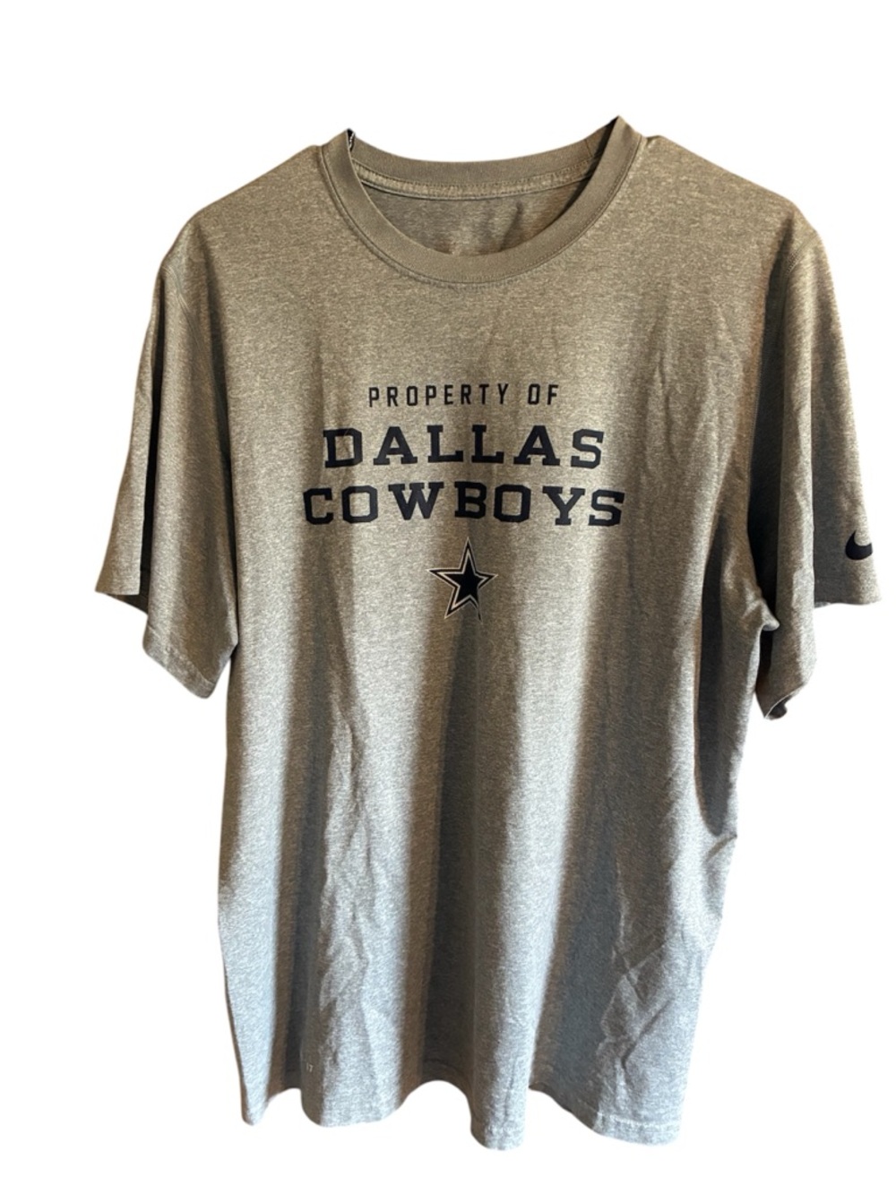 Nike DriFit Dallas Cowboys Gray Short Sleeve Tee